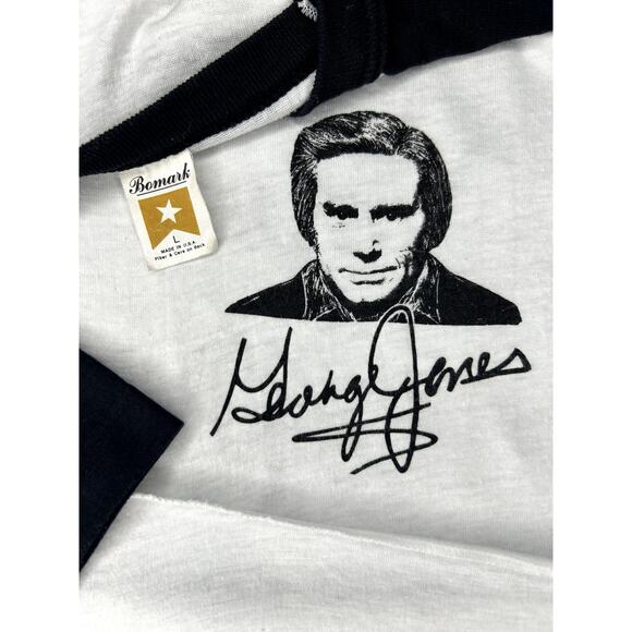 VTG 1987 George Jones The Legend Goes On Tour Shirt Rare Size L Made in USA - Picture 3 of 14